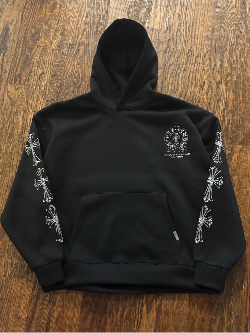 🐎 [SIZE L] Saints Studio Gothic Horseshoe Graphic Hoodie ⛓️